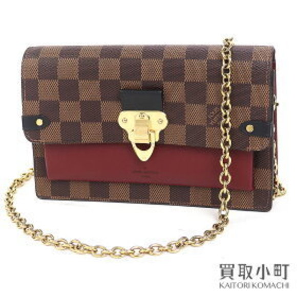 Louis Vuitton Portefeuille Vavin Chain Bordeaux Noir Black Crossbody - Picture 1 of 9